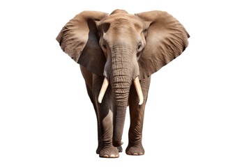 African Elephant on transparent background
