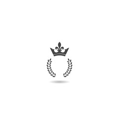 Laurel crown icon with shadow