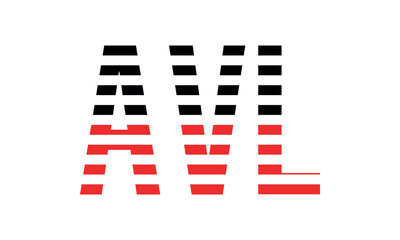 AVL three initial letter iconic line negative space minimal logo design vector template. monogram, abstract, wordmark, business, typography, minimalist, brand, company, flat, modern, unique, simple