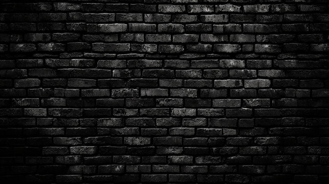 Fototapeta Abstract Black brick wall texture background