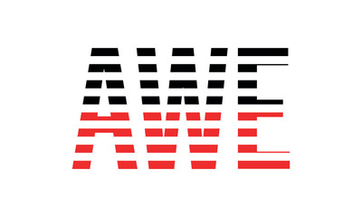 AWE three initial letter iconic line negative space minimal logo design vector template. monogram, abstract, wordmark, business, typography, minimalist, brand, company, flat, modern, unique, simple