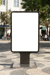 Vertical billboard. Mockup with advertising space