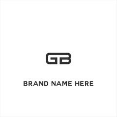 GB logo. G B design. White GB letter. GB, G B letter logo design. Initial G B letter linked circle uppercase monogram logo GB letter logo vector design. 