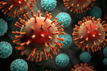 Fototapeta na wymiar Corona Virus - Microbiology And Virology Concept