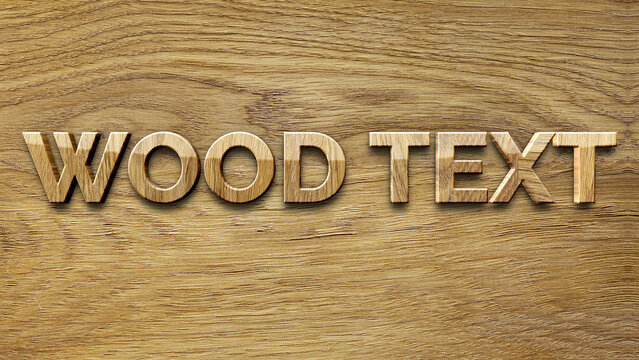 3D Wood Text Effect
