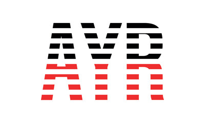 AYR three initial letter iconic line negative space minimal logo design vector template. monogram, abstract, wordmark, business, typography, minimalist, brand, company, flat, modern, unique, simple