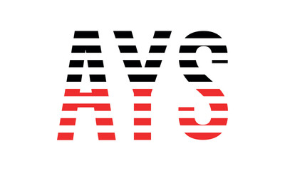 AYS three initial letter iconic line negative space minimal logo design vector template. monogram, abstract, wordmark, business, typography, minimalist, brand, company, flat, modern, unique, simple