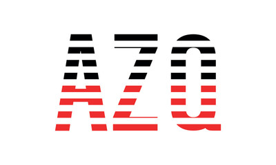 AZQ three initial letter iconic line negative space minimal logo design vector template. monogram, abstract, wordmark, business, typography, minimalist, brand, company, flat, modern, unique, simple