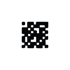 Qr code icon. Simple style online big sale poster background symbol. Qr code brand logo design element. Qr code t-shirt printing. Vector for sticker.