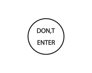 Dont enter icon vector design illustration 