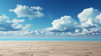 Fototapeta premium empty space for product on the sky background