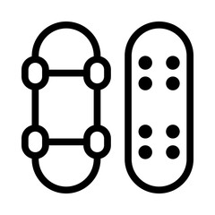 skateboard line icon