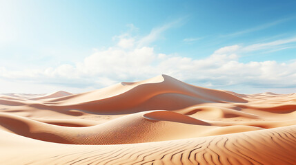 Fototapeta na wymiar Sand waves blowing through the sand in the desert