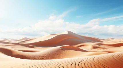 Foto op Plexiglas Sand waves blowing through the sand in the desert © Inlovehem
