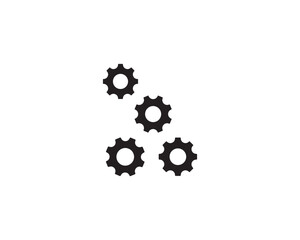 Settings gear icon vector symbol design illustration