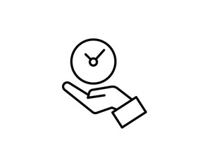 Time management icon vector symbol design illustration
