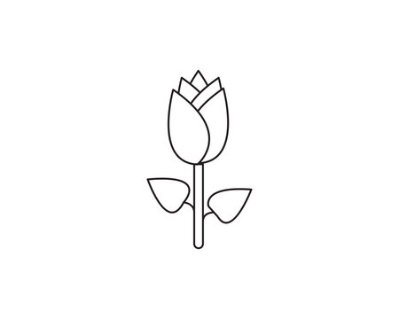 Tulip icon vector symbol design illustration.