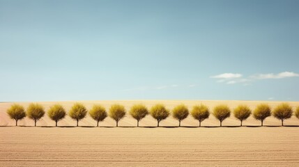Minimal landscape with trees