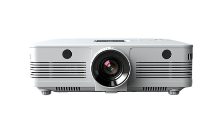 a Projector, front view, in a PNG, in a Home Entertainment-themed, isolated, and transparent photorealistic illustration. Generative ai