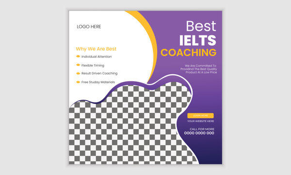 Ielts social media post design template