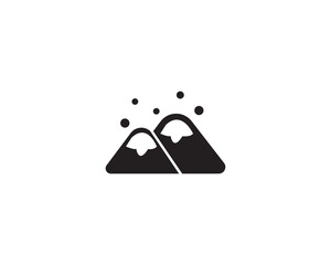 Mountain hill icon vector symbol design illustration