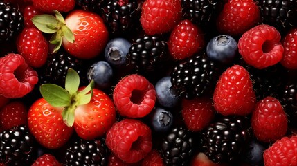 Background in food and texture of various fresh berries
