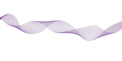 Abstract wavy gravy lines stream element for design on a white and purple background Stylized line art background. Vector illustration. Waves abstract banner design. Elegant wavy vector background