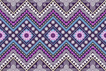 Geometric ethnic aztec embroidery style.Figure ikat oriental traditional art pattern.Design for ethnic background,wallpaper,fashion,clothing,wrapping,fabric,element,sarong,graphic,vector illustration.