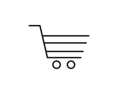  Shopping trolly icon vector symbol design illustration