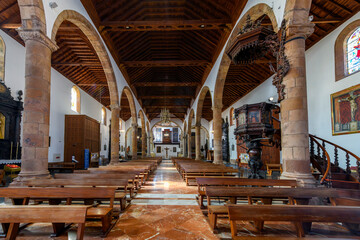 Interior view of the 16th century Iglesia de la Concepción, or Church of the Immaculate Conception in San Cristóbal de La Laguna, Spain, Tenerife, Canary Islands.