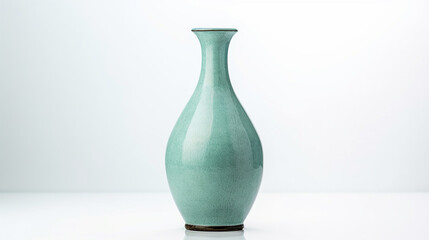 An antique ceramic vase on a white background - obrazy, fototapety, plakaty