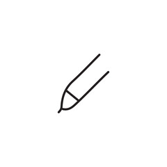 Pen icon. Simple style learn course company poster background symbol. Pen brand logo design element. Pen t-shirt printing. Vector for sticker.
