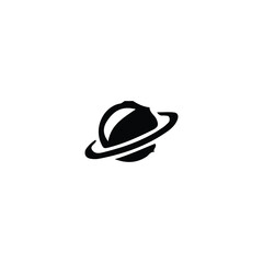 Planet icon. Simple style space theme poster background symbol. Planet brand logo design element. Planet t-shirt printing. Vector for sticker.