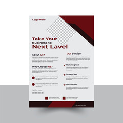 Business Flyer Corporate Flyer, template modern design and , Geometric shape flyer in A4Vector