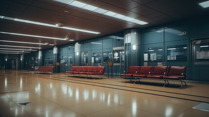 Interior of a train. AI generated art illustration. - obrazy, fototapety, plakaty