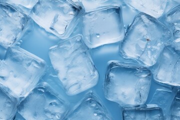 Iced cubes texture, floating, stock background
