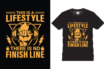 this is a lifestyle there is no finish line t shirt design - obrazy, fototapety, plakaty