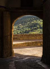 Gate in the medieval town of Pedraza, Segovia, Spain