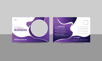 Creative Business Postcard Design Organic Template