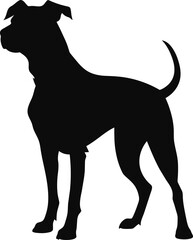Dog Silhouette graphic design black with white background breed husky puppy golden retriever bulldog german shepard border collie york