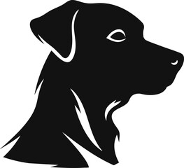 Dog silhouette. Vector silhouette of dog on white background. black dog isolated on white background. cutout dog. hand drawn design. vector illustration.