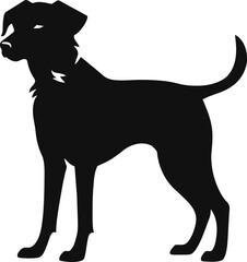 Dog Silhouette graphic design black with white background breed husky puppy golden retriever bulldog german shepard border collie york - obrazy, fototapety, plakaty