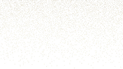 Falling golden glitter isolated on transparent background