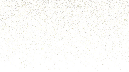 Falling golden glitter isolated on transparent background