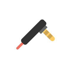 Audio Cable flat icon.  vector illustration.
