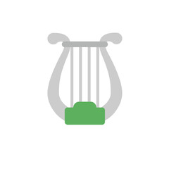 Hyre Flat icon. musical instrument. Vector