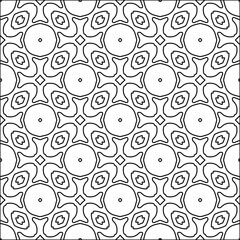 Figures from lines.Black pattern on white wallpaper for web page, textures, card, poster, fabric, textile. Abstract background.Repeating background image.White texture. Lines form shapes.