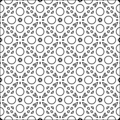 Figures from lines.Black pattern on white wallpaper for web page, textures, card, poster, fabric, textile. Abstract background.Repeating background image.White texture. Lines form shapes.