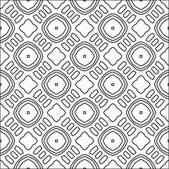 Figures from lines.Black pattern on white wallpaper for web page, textures, card, poster, fabric, textile. Abstract background.Repeating background image.White texture. Lines form shapes.