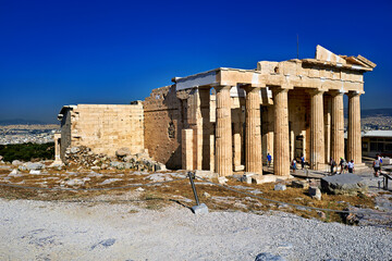 Athens Greece. Propylaea, the gate at the entrance of the Acropolis